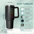 thumbnail image 2 of Tumbler with Handle and Lid Straw Double Wall Coffee Mug Stainless Steel Water Bottle Gift for Women Man Travel Cup for Car (Black, 40oz), 2 of 6