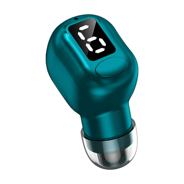 Auricular Bluetooth invisible único / Pantalla digital Reducción de ruido 10 horas Tiempo de reproducción Mini auricular inalámbrico / para teléfonos Azul
