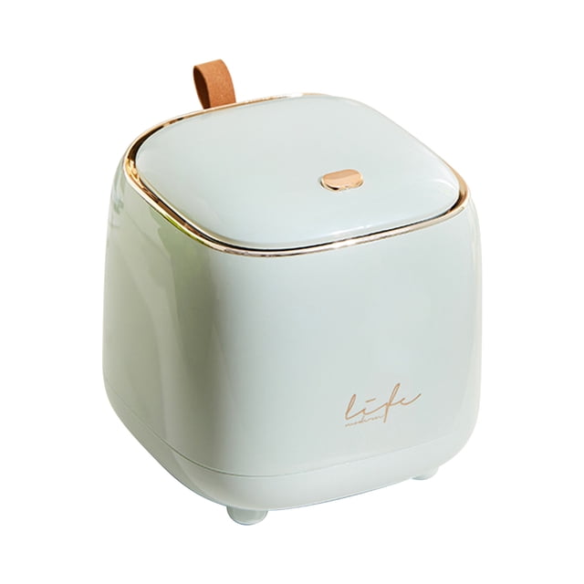 Mini Trash Can with Lid - Removable Small Garbage Can,Plastic Trash Bin, Counter Top Wastebasket, Counter Garbage Lint Bin for Bathroom,Office,Kitchen,Desk,Coff