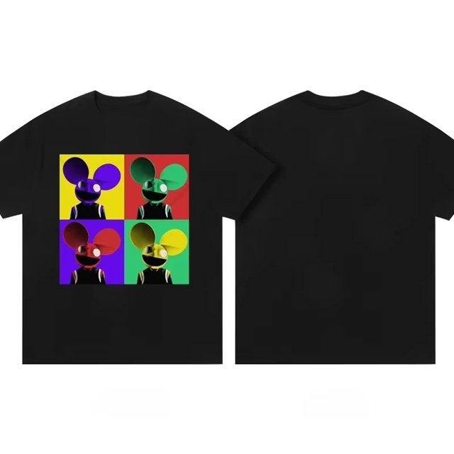 2025 Deadmau5 Camiseta de algodón con ratón electrónico Unisex para hombres y mujeres, camiseta de marca de moda de manga corta de verano, camisetas informales de lujo Y2k +
