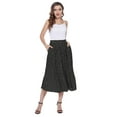 thumbnail image 2 of Zeagoo Womens Casual Boho Skirt Polka Dot High Waist Pleated A-Line Swing Midi Skirts with Pockets, 2 of 9