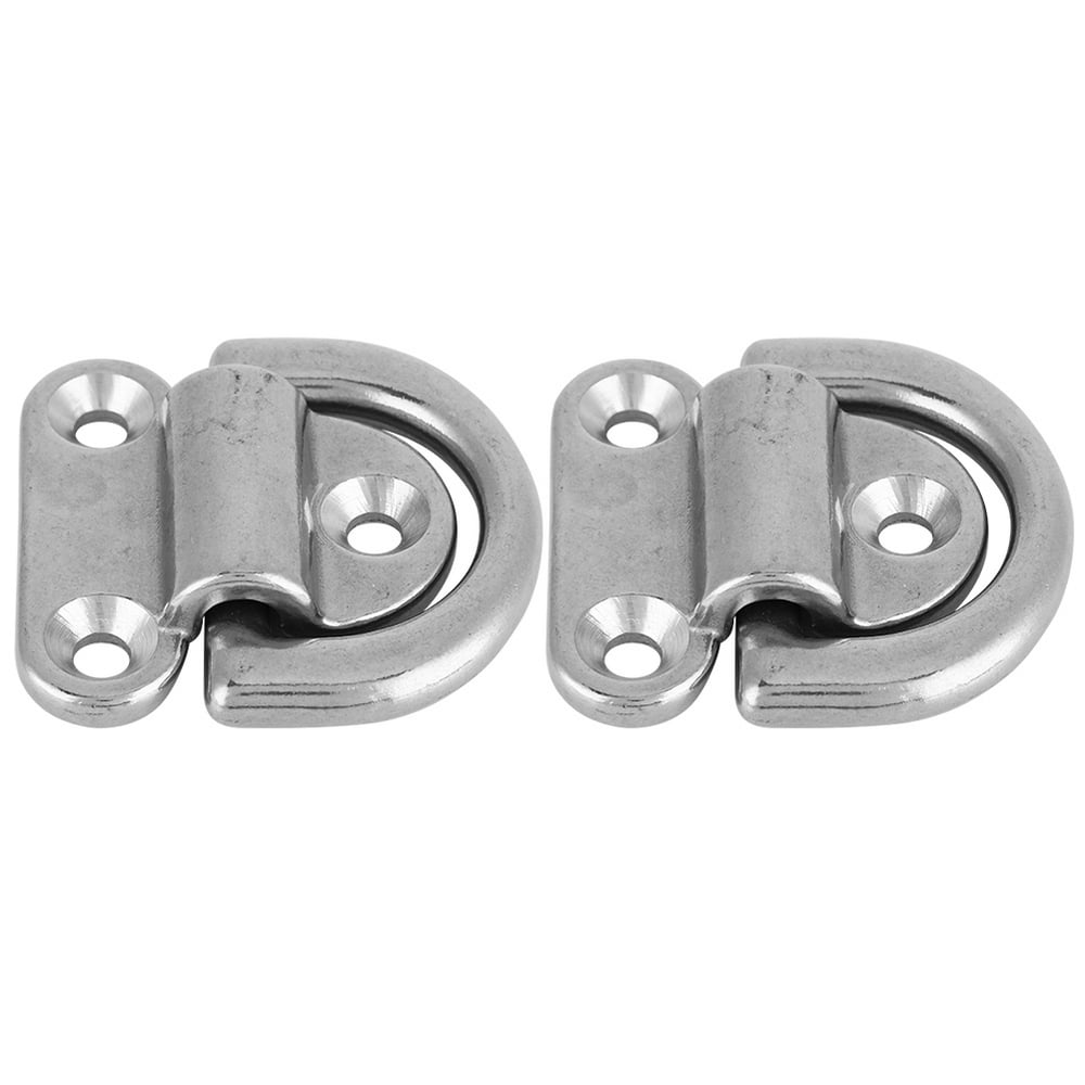 OTVIAP 316 Stainless Steel Boat Folding Pad Eye Lashing D Ring Tie Down