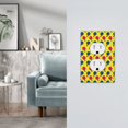 thumbnail image 5 of Fotbe Colorful Ping Pong Print Duplex Receptacle Wall Plate, 1-Gang 5.0" x3.0" Wall Outlet Covers, Dual Outlet Faceplates Covers, Color-matched Screws Included-Style S, 5 of 6