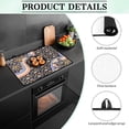 thumbnail image 6 of Renewold Ceramic Glass Stove Top Cover Stove Mat Stove Burner Cover Multipurpose Rubber Desk Saver Pad Washer Dryer Top Cover Range Cover for Counter Top, Butterfly Hippie Flower Violet, 6 of 7
