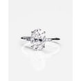 thumbnail image 3 of solitaire jewels 1.7CT Oval Moissanit Hidden Halo Engagement Ring For Women, 14K White Gold, 3 of 9