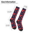 thumbnail image 5 of Fotbe Rose Flower print Women's Men's Novelty Crew Socks Cotton Socks Knee High Socks for Walking,Running,Nurses,Pregnancy, 5 of 9