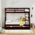 thumbnail image 2 of Plana Solid Wood Twin Over Full Bunk Bed and Trundle in Espresso, 2 of 8
