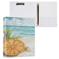 thumbnail image 3 of WOBOGO Coconut Orange Slice File Folders Extra Large Capacity to Hold 200 Sheets of Documents Hard Shell Ring Binder for School Home Office, 3 of 10