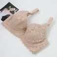 thumbnail image 4 of EchfiProm Bras for Women Bralette Plus Size Older Women Lace Beige Ladies Bras Underwire 46C, 4 of 8
