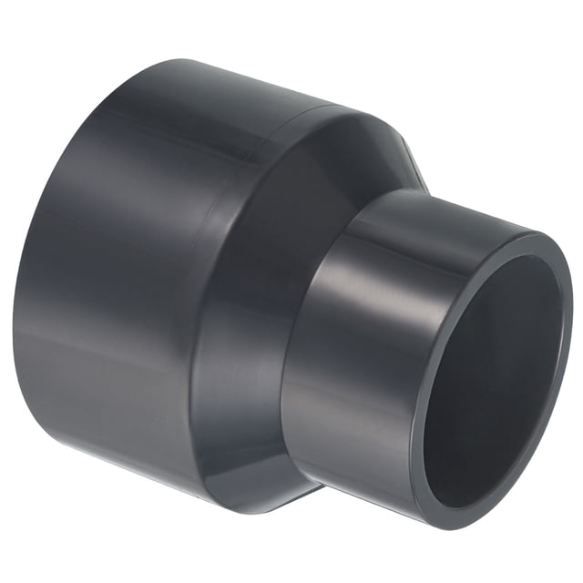 Conector de acoplamiento recto de tubo reductor de PVC Uxcell, gris 3.5x2.5" 1