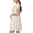 thumbnail image 2 of Balery Easter Rabbit Vestidos sueltos de manga corta para mujer, vestidos de verano 2025, vestidos casuales de corte A con vuelo., 2 of 6