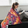 thumbnail image 6 of Dystopian Alien Worlds Throw Blanket 60" x 90" Soft and Warm Blankets for Couch Sofa and Bed, 6 of 7