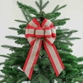 thumbnail image 4 of Fek888 Christmas Bows Outdoor Big Christmas Tree Top Large Bow Nine Ears Imitation Fabric Alphabet Decorated Bow, 4 of 5