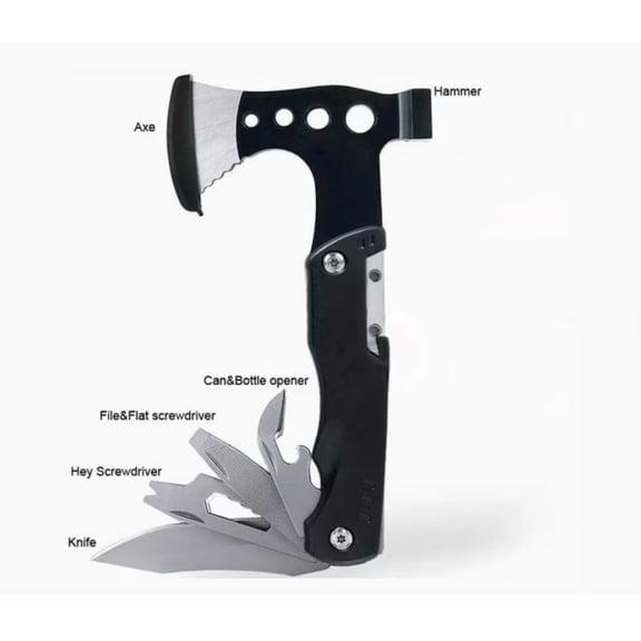 Traveler 10-in-1 Multi-Function Tool Axe – Portable Outdoor Survival & Camping Tool