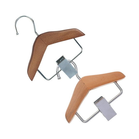 2 Pcs Small Clothing Rack Clothes Mini Hanger Doll Hangers Hanging Little Single Wood Metal