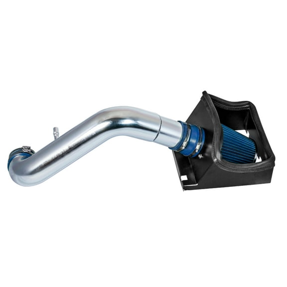 Cold Air Intake System with Heat Shield Kit   Filter Combo BLUE Compatible For 11-14 Ford F150 5.0L V8