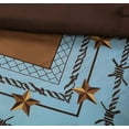 thumbnail image 5 of Chezmoi Collection Tulsa 7-Piece Western Star Lodge Printed Comforter Set, California King, Turquoise Brown, 5 of 6