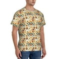 thumbnail image 5 of Rocae Mushrooms And Rainbows Peace for Men's Moisture-Wicking Crew Tee - T-Shirt for Sports, Outdoor Activities, and Casual WearLarge, 5 of 9