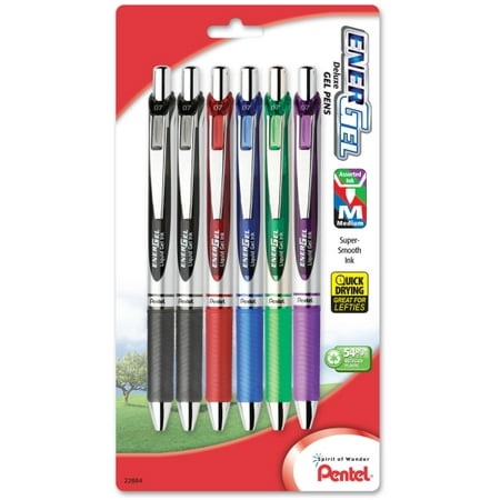 Pentel EnerGel RTX Retractable Gel Pens Medium Point Assorted Ink 711768