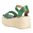 thumbnail image 5 of YDN Women Casual Buckle Strap Espadrilles Sandals Platform Wedge High Heels Open Toe Shoes Dating Party Daily Size 7 Green, 5 of 5
