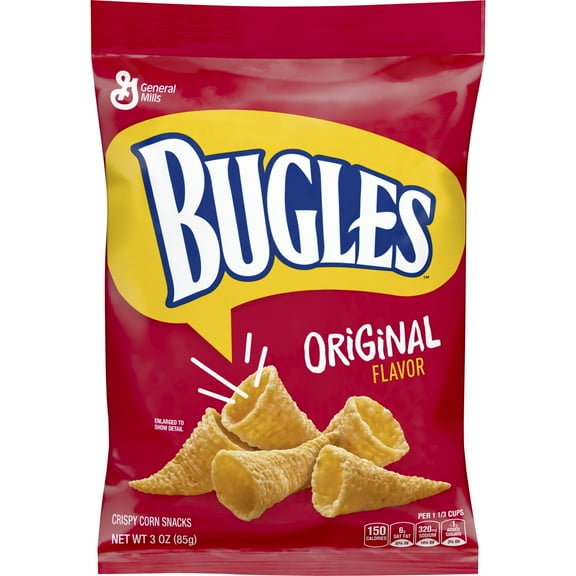 BUGLES ORIGINAL FLAVOR CORN SNACK – 6CT × 3OZ BAGS MULTIPACK