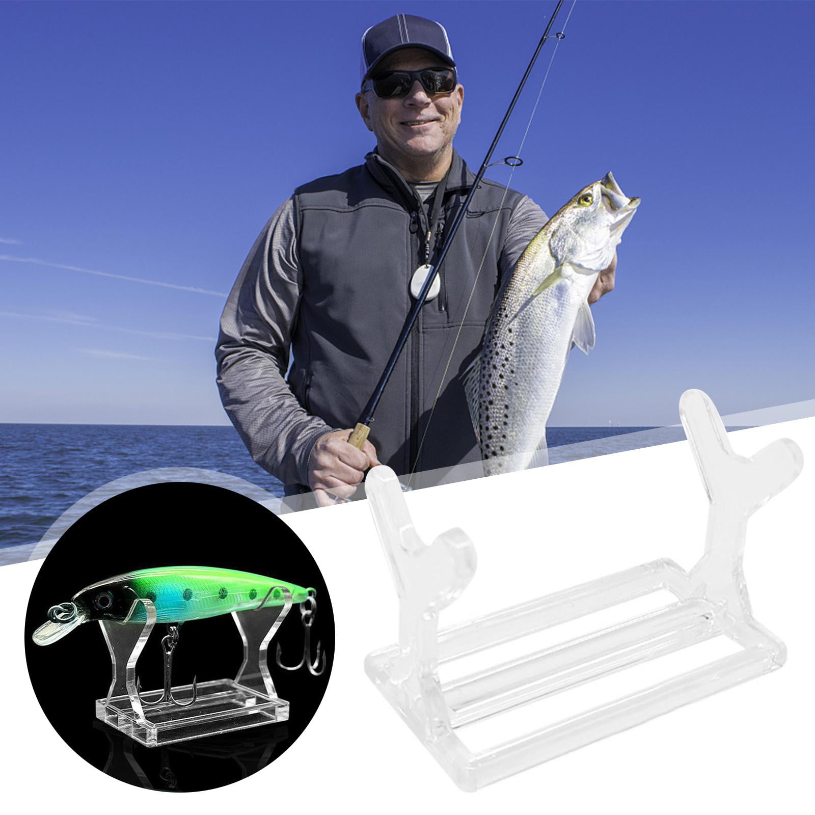 10) 3-1/8 Large Fishing Lure Display Stands Easels for Lures