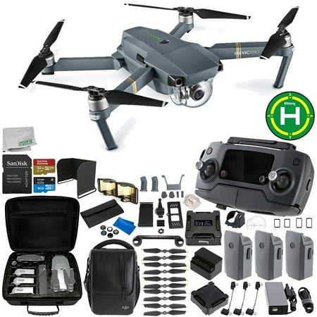 DJI Mavic Pro Collapsible Quadcopter FLY MORE COMBO 3-Battery Ultimate Accessory Bundle - CP.PT.000642