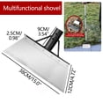 thumbnail image 3 of weibbin Heavy Duty Multi Functional Cleaning Shovel with Handle, Snow Removal and Garden Tool, Stainless Steel, 15 Inch, 3 of 5
