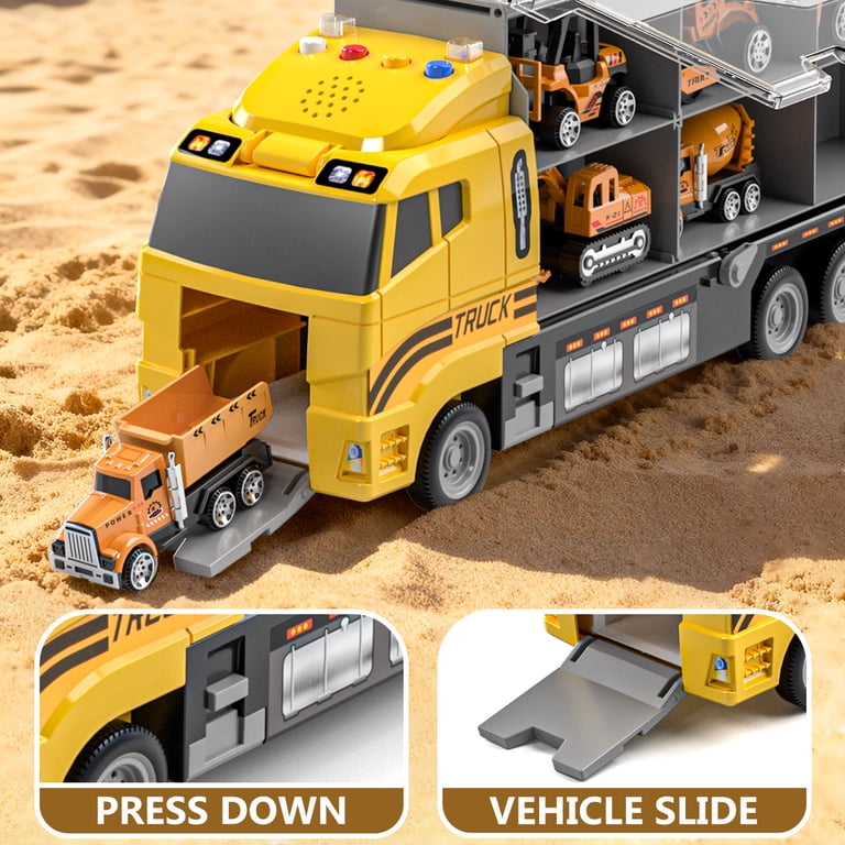 Lucky Doug Construction Truck Set With 6 Metal Vehicles and Play Mat photo 5