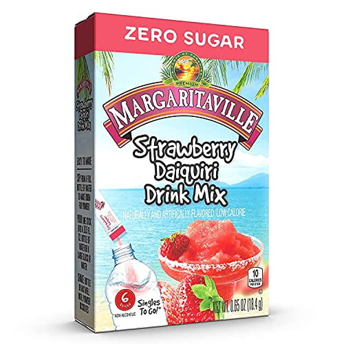 Margaritaville Strawberry Daiquiri Singles To Go Drink Mix, 6 CT (Pack