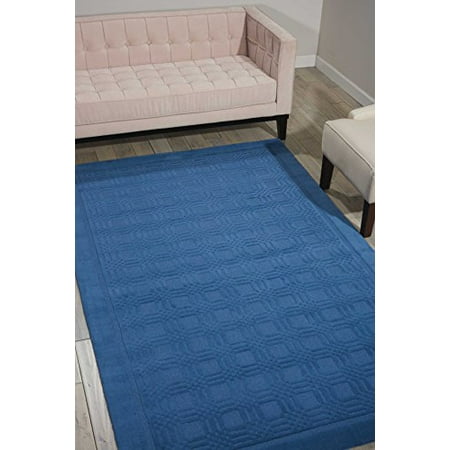Nourison Westport Blue Rectangle Area, 8 By 10 Rug In Inches