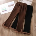 thumbnail image 4 of Piuwrlz Flared Pants Teen Girls Boys Fleece Sweatpants Pant Black Size 9-10 Years, 4 of 5