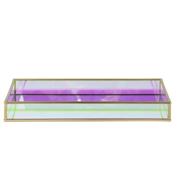 Mainstays Iridescent Glass and Copper Tabletop Tray