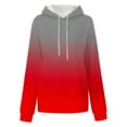 thumbnail image 6 of CYMMPU Streetwear Hoodies Workout Pullover Fall Clothes Teen Girls Athletic Sweatshirt Women Fashion Shirts Casual Long Sleeve Jumper Tops Gradient Color Oversized Red Sweatshirts XL, 6 of 6