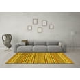 thumbnail image 3 of Ahgly Company Indoor Rectangle Abstract Yellow Modern Area Rugs, 7' x 9', 3 of 4