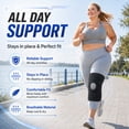thumbnail image 4 of HLTHZONE Plus Size Knee Brace with Adjustable Compression for Overweight for Arthritis & Meniscus Tear Pain Relief, Black, 1 Pack, 4 of 15