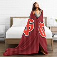 thumbnail image 5 of North Greenville University Fleece Blanket, Very Soft Microfiber Flannel Blanket for Couch Warm and Cozy for All Seasons, Black, 5 of 6