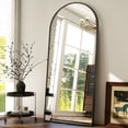 thumbnail image 6 of Anyrose 31x71 Full Length Mirror Arched with Stand Aluminum Alloy Framed Floor Mirror,Black, 6 of 7