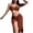 Brown, variant on Utoimkio Bathing Suit for Women 2 Piece Bikini Women's Split Mesh Solid Color Swimsuit Three Piece Swimsuit