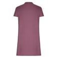 thumbnail image 4 of 2024 Womens Summer Short Sleeve Dresses Casual Loose Crewneck Dress Swing Comfy Beach Sundress with Pockets Pink,S, 4 of 5