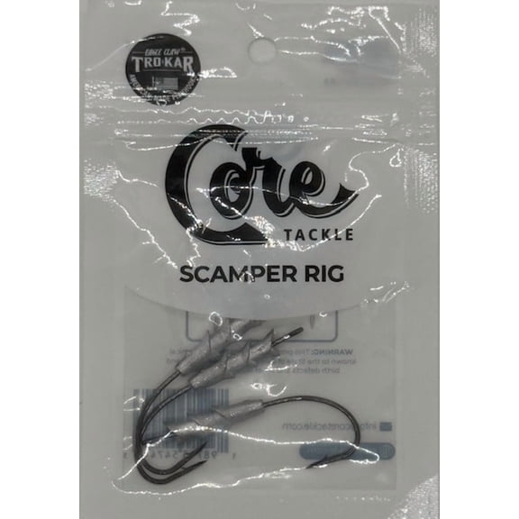 CoreTackle Scamper Rig 1/32oz 2/0 Unpainted 3pk