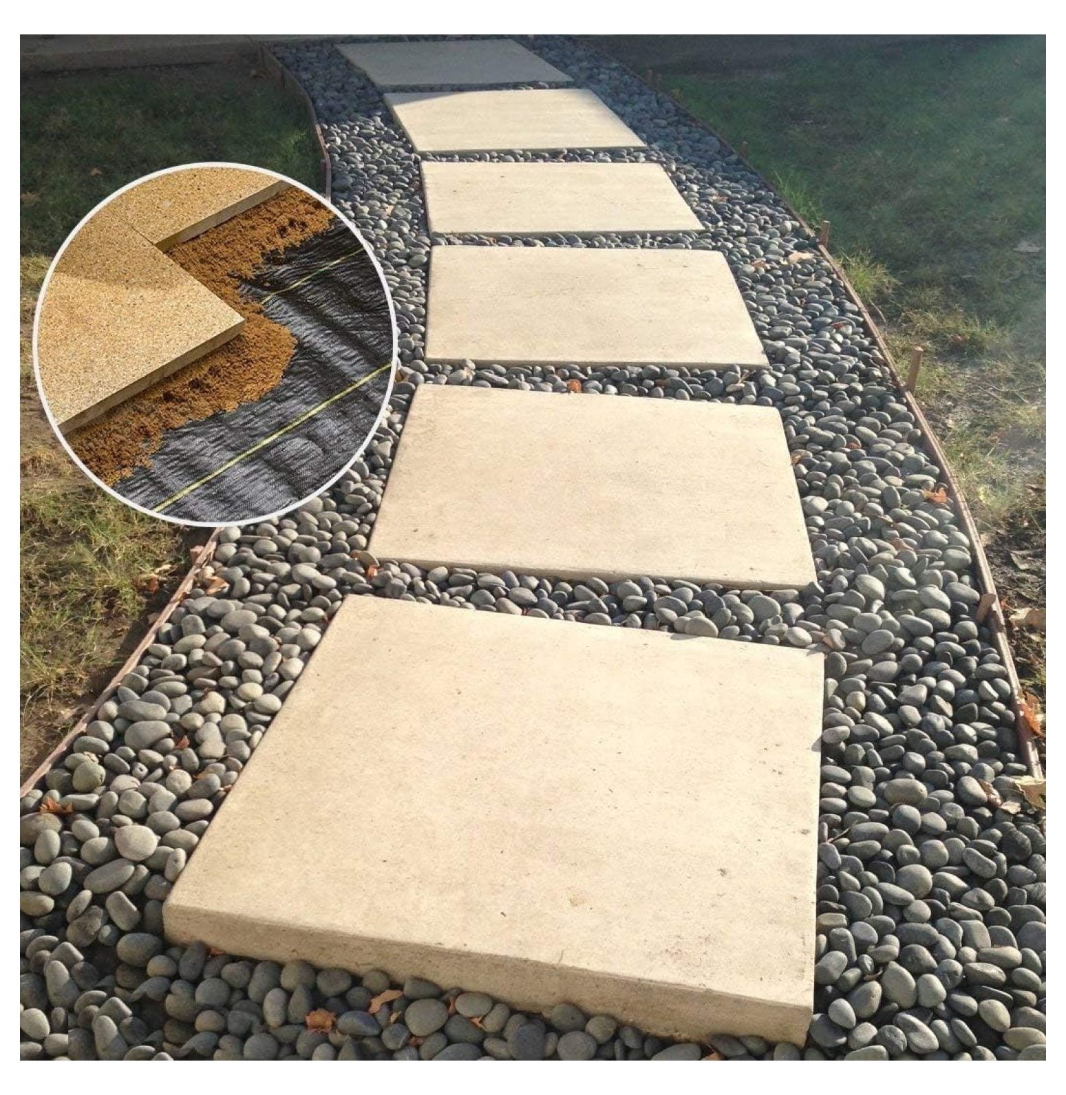 6 Ft x 50 Ft Landscape Fabric Weed Barrier Garden Mats Ground Cover