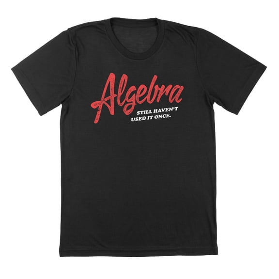 Algebra Humor Graphic Black Mens T-Shirt