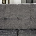 thumbnail image 3 of Furniture of America Kaity Mid-Century Modern Fabric Tufted Loveseat in Gray, 3 of 6