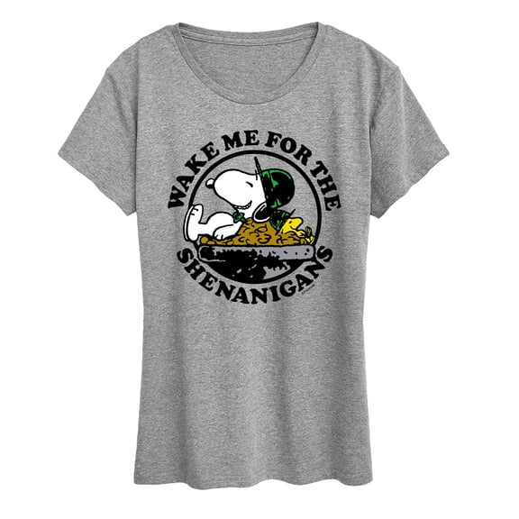 Peanuts - Snoopy & Woodstock Shenanigans - Women's Short Sleeve Graphic T-Shirt