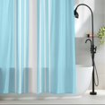 thumbnail image 2 of Light Blue Stripe Shower Curtain for Bathroom, Summer Ocean Style Waterproof Shower Curtains Washable Quick Dry with Hooks Bathtub Curtains 72x72IN, 2 of 9