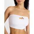 thumbnail image 5 of No Boundaries Embroidered Bandeau Cropped Tankini Top, Women's XXS-XXL, 5 of 6