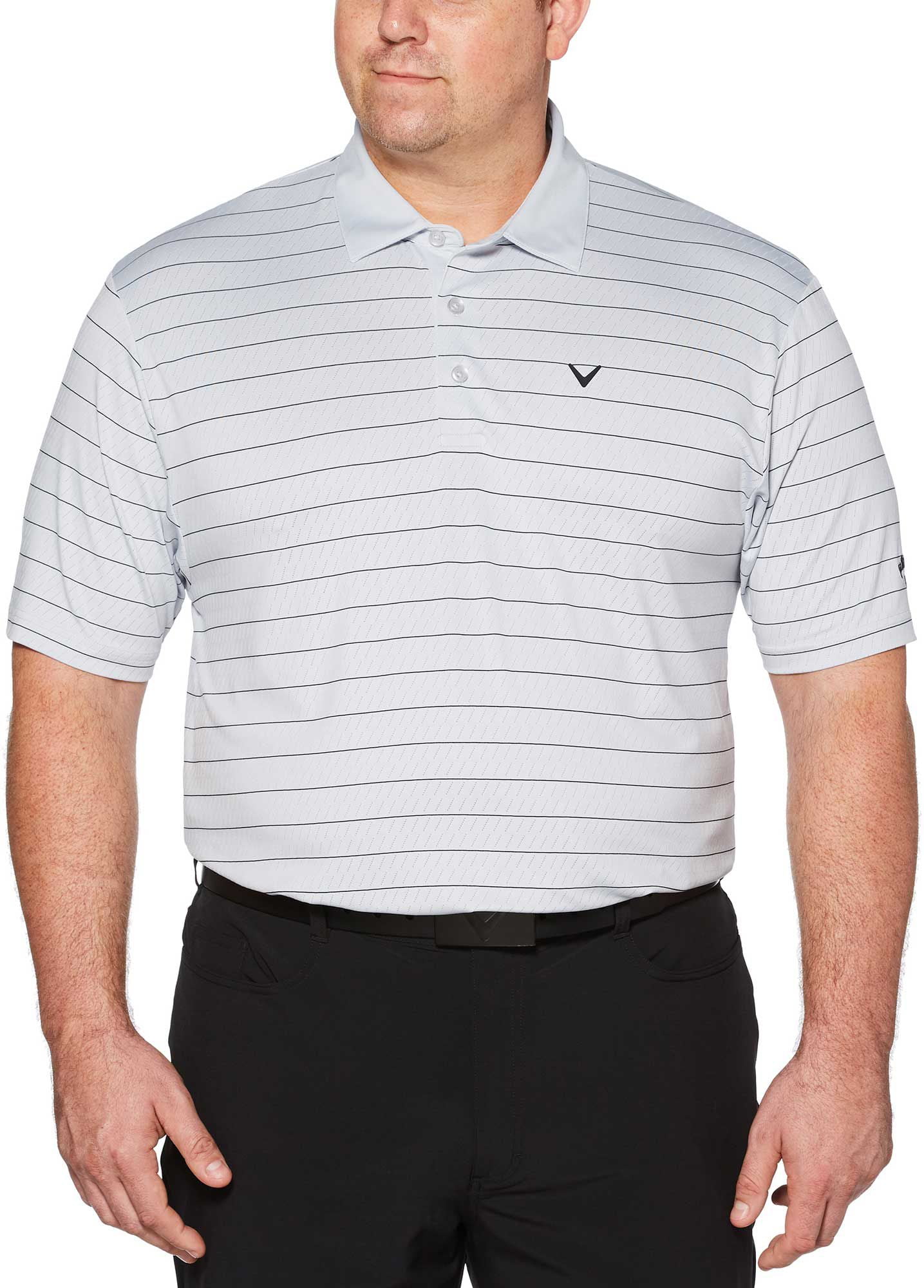Callaway Men's Ventilated Stripe Golf Polo Big & Tall