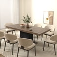 thumbnail image 2 of Aukfa Rectangular Dining Room Table for 6-10, Extendable Kitchen Tables for Living Dining Room, Black Brown, 2 of 7