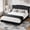black, variant on Scallop soft Fabric Headboard Platform Bed Frame - Upholstered Twin, Sturdy Low Platform, Wood Slats, No Box Spring, Noise-Free, Easy Assembly, Light Blue, TWIN